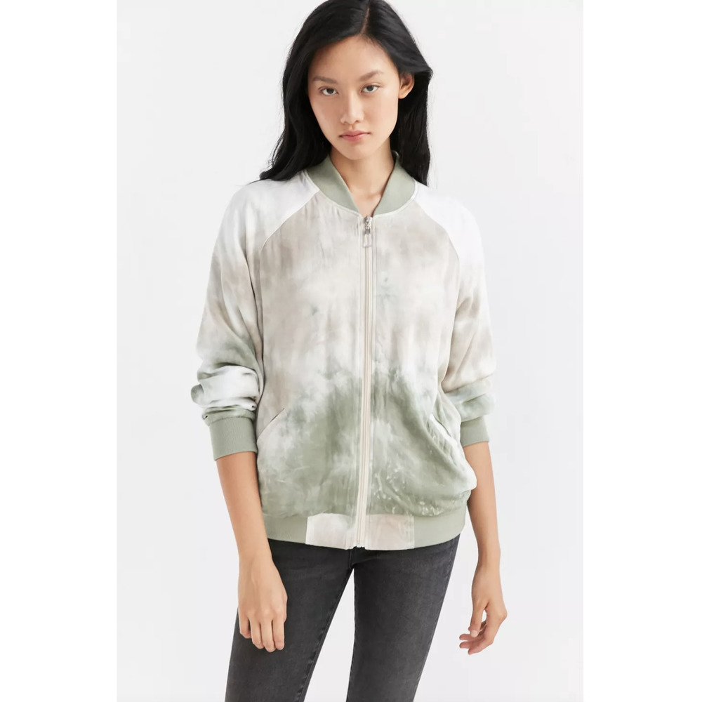 NWT Urban Outfitters Without Walls Reversible Cotton Blend Tie-Dye Bomber Jacket - Picture 6 of 13
